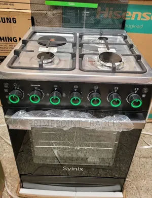 Syinix 60x60 3+1 Cooker ya Gesi na Umeme - Dhamana ya Miezi 25