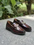 Viatu vya Loafers vya Ngozi ya VLogo vya Italia - 4