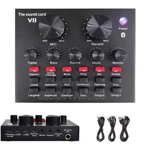 V8 Live Sound Card External Audio Interface - 1