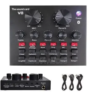 V8 Live Sound Card External Audio Interface