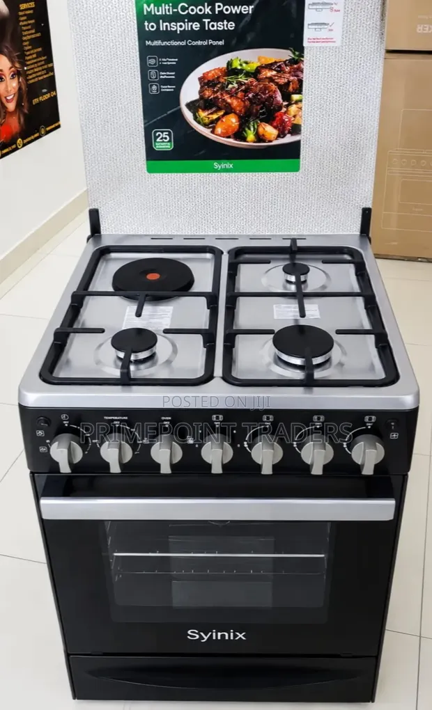 Syinix Q60GC3 60x60 Standing Cooker with 80L Electric Oven - 1