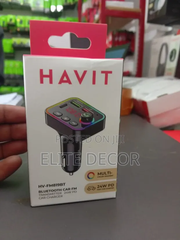 Havit HV-FM819BT Bluetooth 5.0 Car FM Transmitter 24W PD Fast Charger - 1
