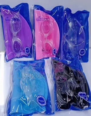 Set of Swim Caps and Goggles