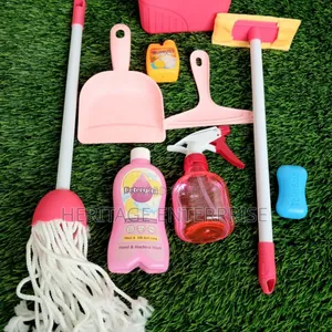 Kids Cleaning Toy Set - Mop, Broom & Dustpan