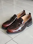 Loafers za Kipekee za Rangi Mbili (Maroon/Kahawa) Size 39-45 - 2