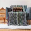 Bohemian Knitted Throw Blanket yenye Tassels - 2