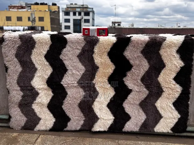 Carpet ya Chevron Fluffy - 1