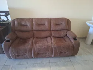 Boss Office Products Brown Velvet Sofa Set - Used
