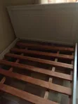 4x6 White Wooden Bed Frame - 1