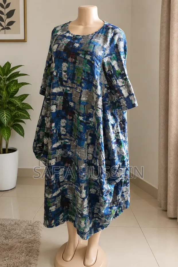 Maxi Dress yenye Picha ya Abstract - Raha Bila Juhudi - 1