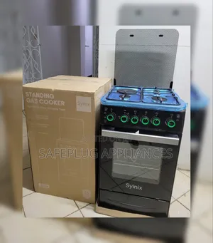 Syinix 50x50 Cooker ya Gesi na Umeme yenye Grill & Rotisserie