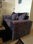 Seti ya Sofa ya Viti 7 - Kahawia/Mkaa - 2