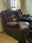 Seti ya Sofa ya Viti 7 - Kahawia/Mkaa - 3