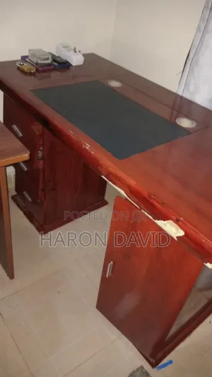 Executive Study Table with Drawers and Cupboard
