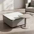 Modern 2-Piece Coffee Table - White Marble/Stone Top - 2