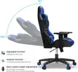 Kiti cha Mchezo cha Bluu cha Ngozi Bandia cha Ergonomic - 1