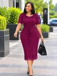 Classic Straight Miyaki Dress - Free Size - 1