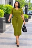 Classic Straight Miyaki Dress - Free Size - 2