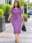 Classic Straight Miyaki Dress - Free Size - 4