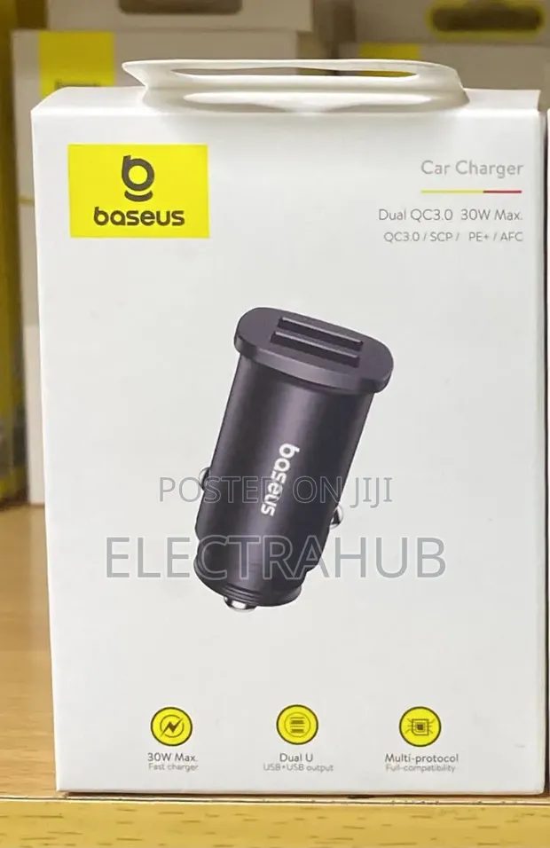 Baseus 30W Dual Port Car Charger - Brand New - 1