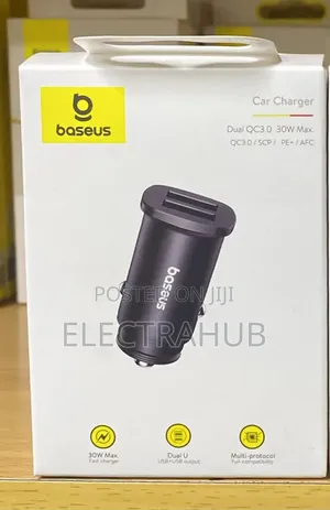 Baseus 30W Dual Port Car Charger - Mpya Kabisa