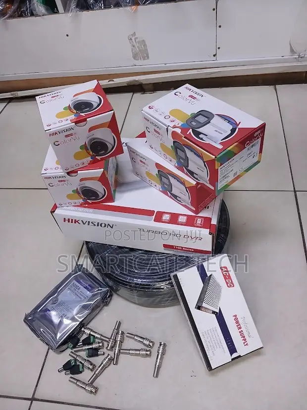 Hikvision 4CH Night Color CCTV System (2 Bullet + 2 Dome) - 1