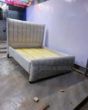 Superior Beds 5x6 Kitanda cha Chester Kijivu chenye Ribbed