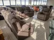 Brand New 6-Seater Fabric Recliner Sofa - Brown - 1