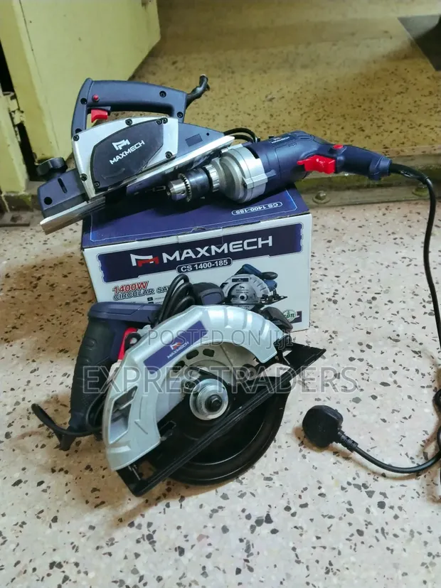 Maxmech Assorted Wood Tools (Circular Saw, Planer, Drill) - 1