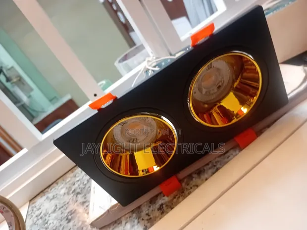 Recessed COB Spot Light Double Fitting - Nyeusi/Dhahabu - 1