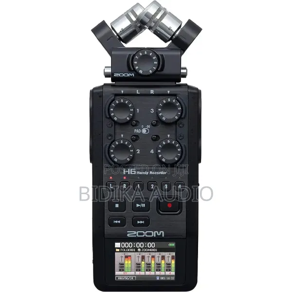 Zoom H6 Nyeusi Kinasa cha Kubebeka - 1