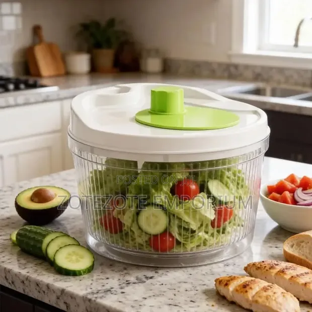 3L Manual Salad Spinner, Slicer, Cutter - 1