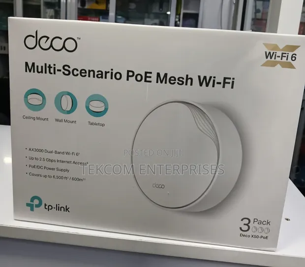 TP-Link Deco X50-PoE AX3000 Mesh WiFi 6 System (3 Pack) - 1