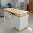 Meza ya Kisasa Nyeupe ya Ofisi ya Mtendaji yenye Droo - 1