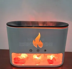Salt Stone Flame Aroma Diffuser Humidifier Ultrasonic Cool Mist