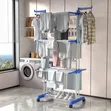 Clothes Drying Rack Inayokunjwa na Magurudumu - 2
