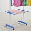 Clothes Drying Rack Inayokunjwa na Magurudumu - 3
