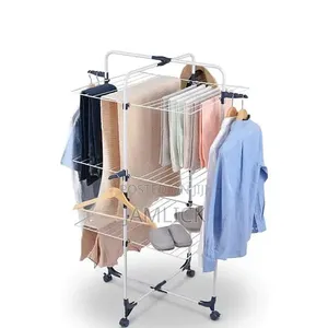 3-Layer Foldable Rotating Cloth Hanger