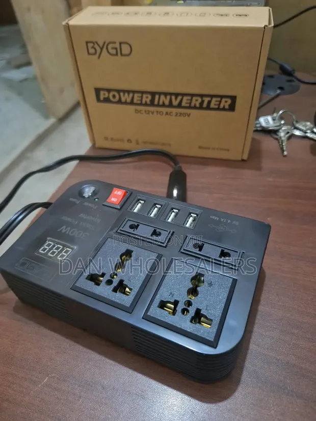 300W Car Power Inverter (DC 12V to AC 220V) - 1