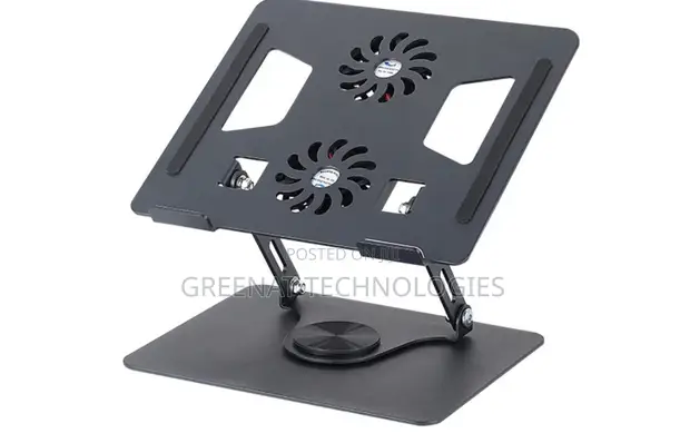 Stand ya Laptop ya 360 inayozunguka na Mashine 2 za Kupoeza (Hadi 17") - 1