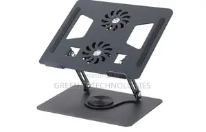 Stand ya Laptop ya 360 inayozunguka na Mashine 2 za Kupoeza (Hadi 17")