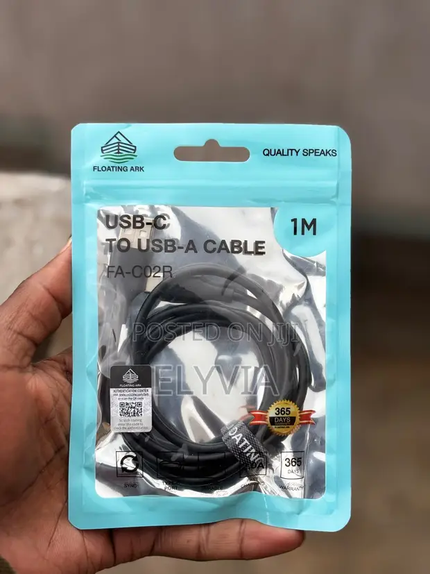Floating Ark USB-C to USB-A Cable (1m, Black) - 1