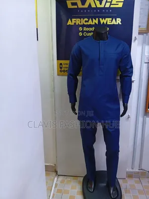 Navy Blue Plain Suits for Men (Shirt & Trouser)