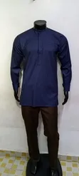 Navy Blue Plain Suits for Men (Shirt & Trouser) - 2