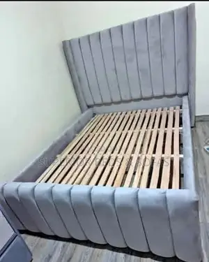Kitanda cha Chester cha Plum Grey chenye Slats 5x6 - Utoaji Bure