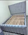 Kitanda cha Chester cha Plum Grey chenye Slats 5x6 - Utoaji Bure - 2