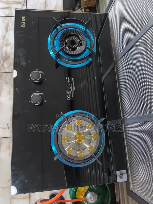 Bolesi 2-Burner Gas Hob na Kioo cha Kujitunza na Sensor ya Usalama - 1