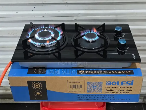 Bolesi 2-Burner Built-in Gas Hob - Tempered Glass - 1
