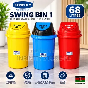 Large Kenpoly 68L Swing Bin - Made in Kenya
