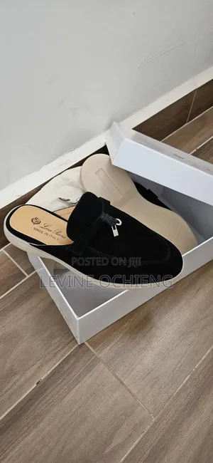 Loro Piana Mules - Black Leather